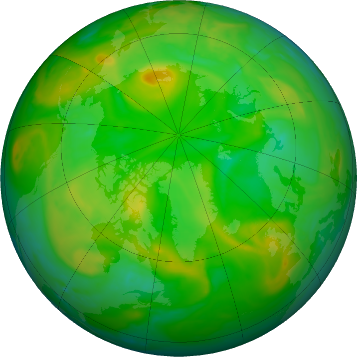 Arctic ozone map for 26 June 2022
